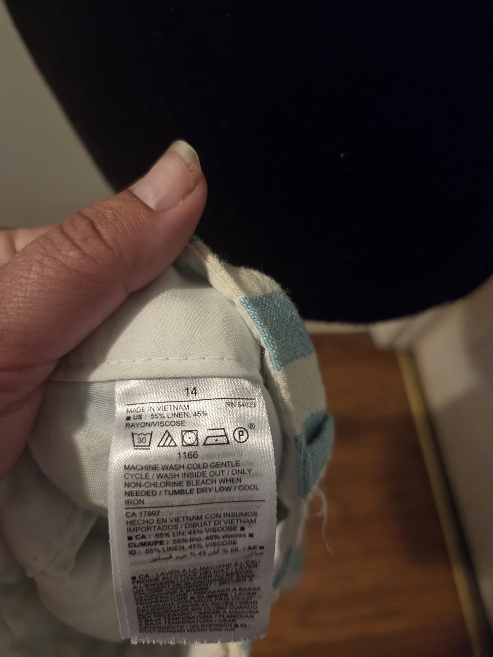 Old Navy Teal and White Striped Shorts - Picture 8 of 8
